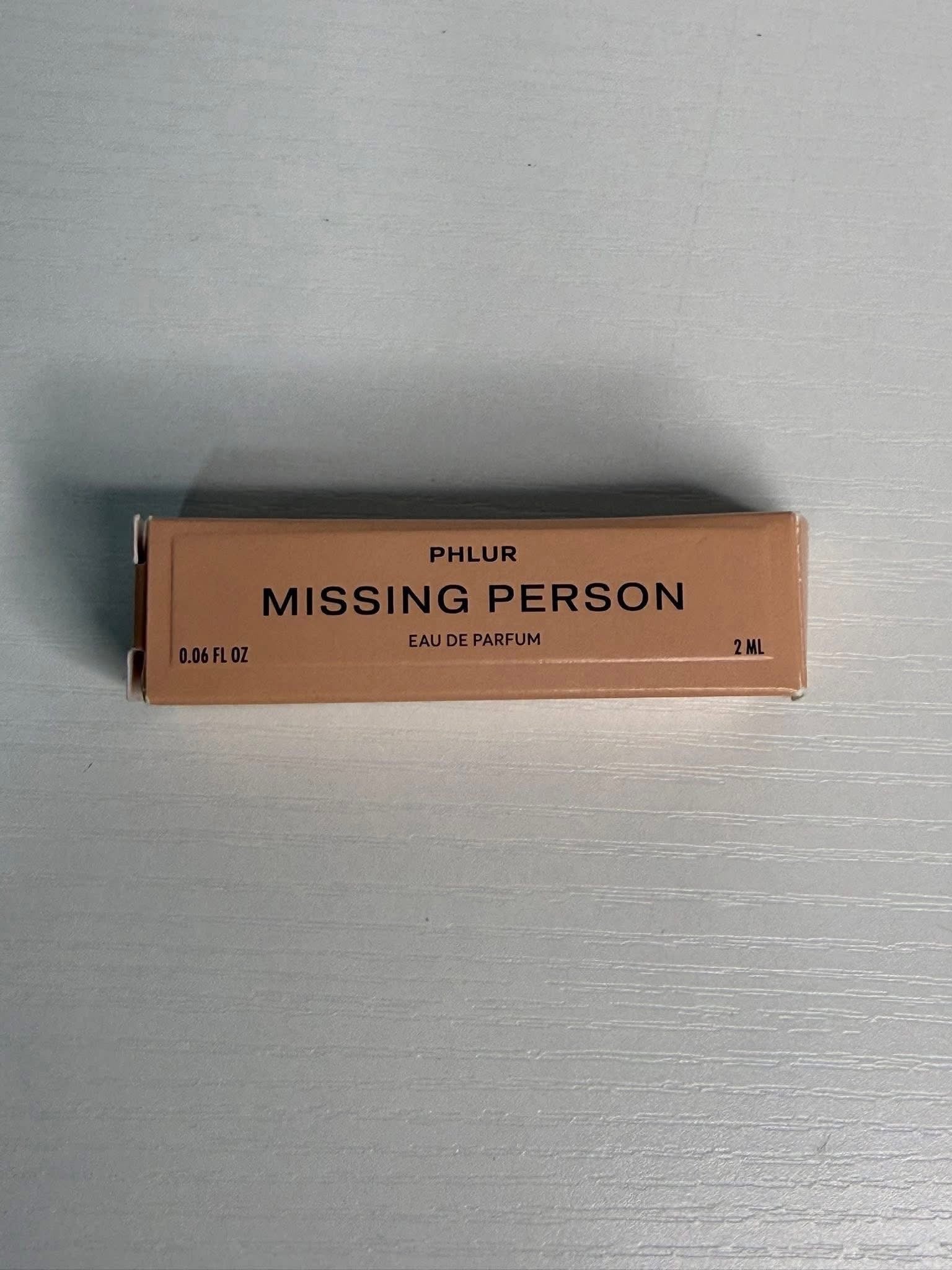 Sample Size Phlur Missing Person